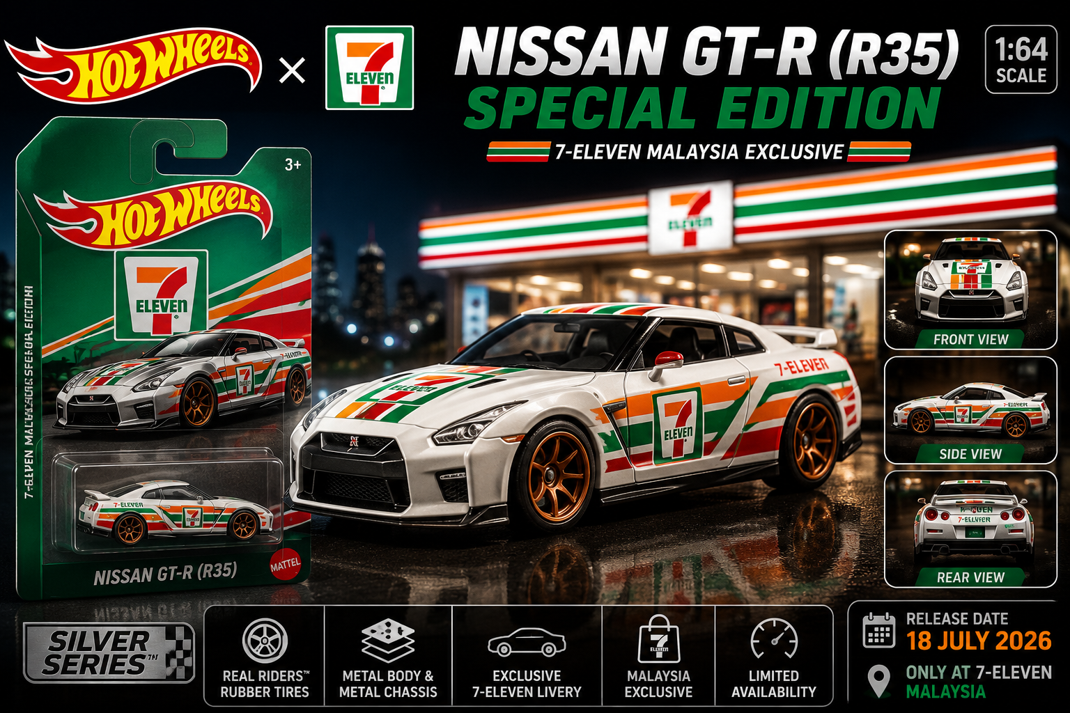 Hot Wheels x 7-Eleven Malaysia Nissan GT-R (R35) Special Edition: The Ultimate Collector’s Guide