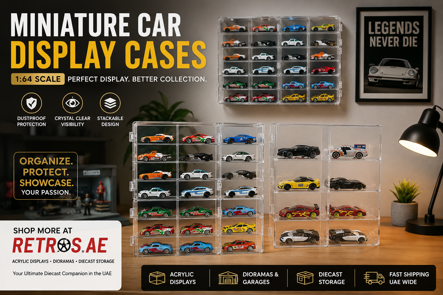 Miniature Car Display Cases Abu Dhabi: Best 1:64 Display Cases Under 100 AED